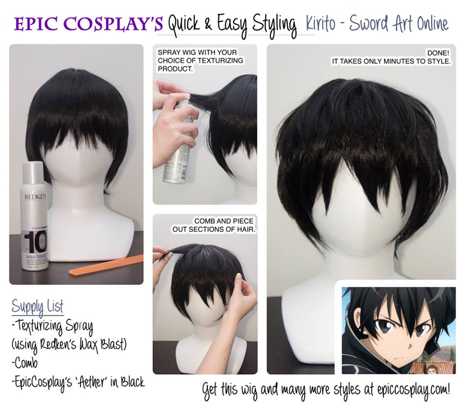 Quick and Easy Styling How to Style a Kirito Wig